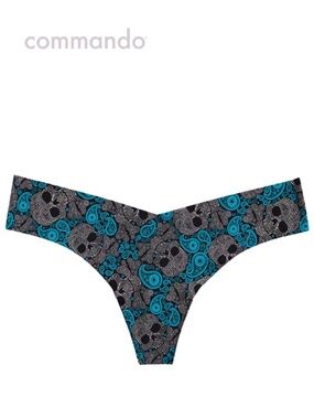 COMMANDO new Pretty Dead Limited Edition Skull Low Rise Tagless Thong Panty CT02